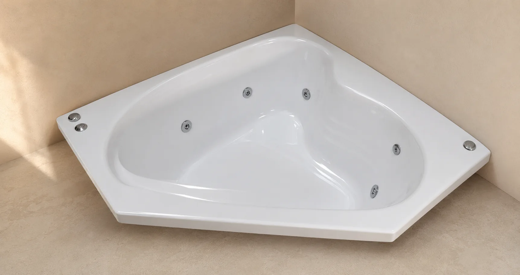 Bañera esquinera con hidromasaje – Carrara