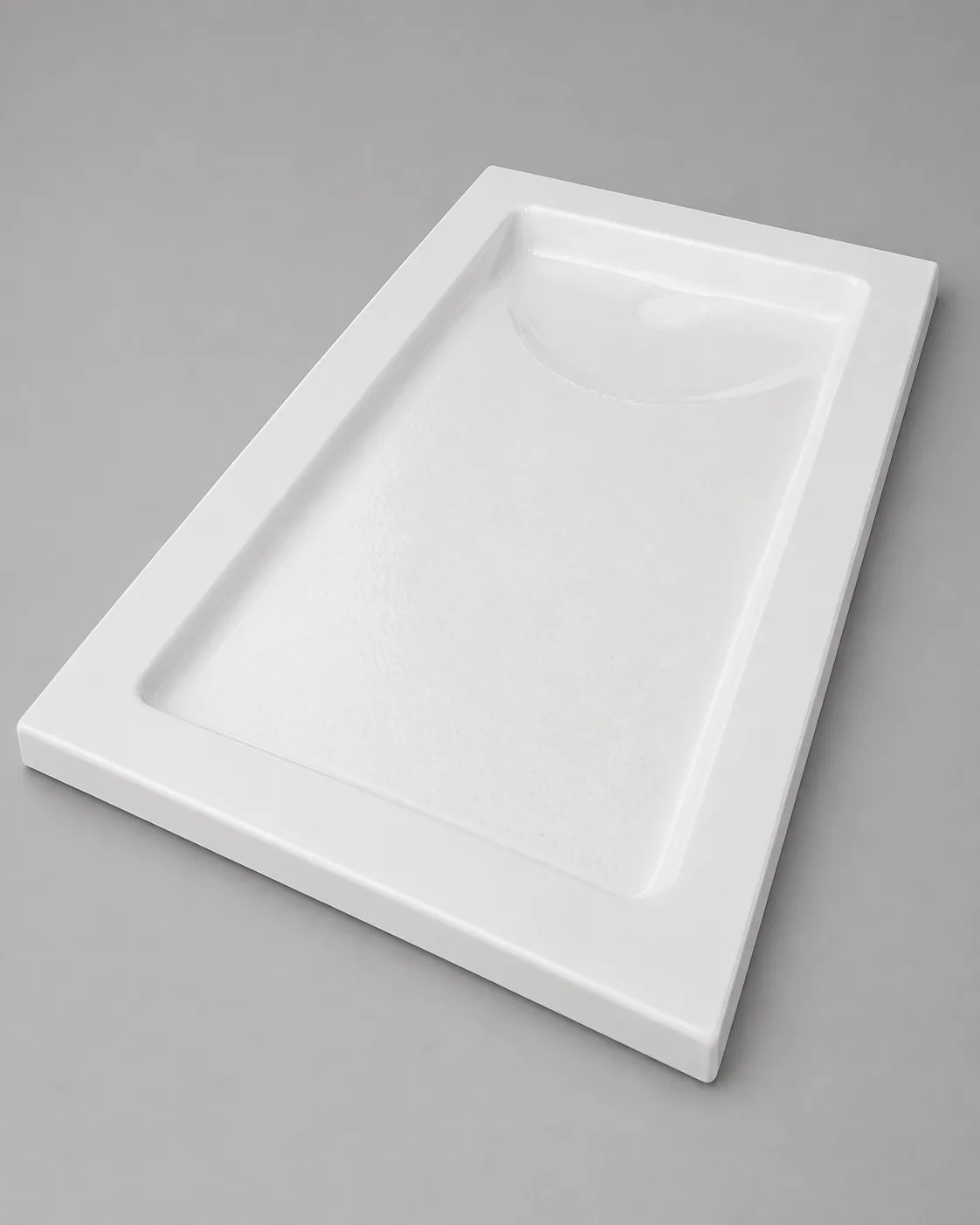 Receptáculo 90x70 antideslizante Carrara, vista en ángulo